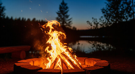 Campfire at Dusk