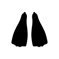 Swim diving fins silhouette vector flat illustration design. © Techzaka