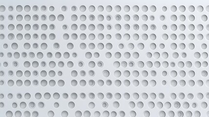 Abstract Pattern of Circles and Dots on Smooth White Background
