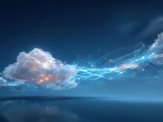 Abstract cloud computing concept