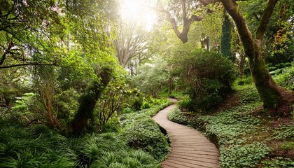 beautiful pathway in a verdant natural setting