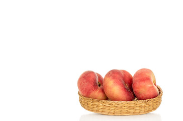 Fig sweet peaches isolated on white background, macro.