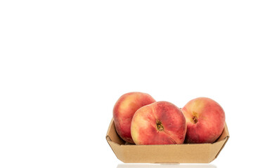 Fig sweet peaches isolated on white background, macro.