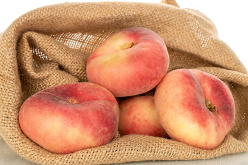 Fig sweet peaches isolated on white background, macro.
