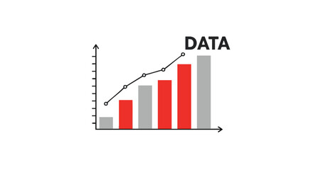 Bar and line chart showing data and growth