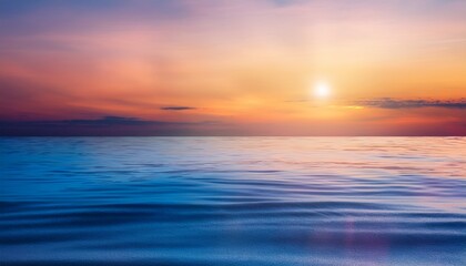 tranquil abstract ocean and sky gradient at sunset
