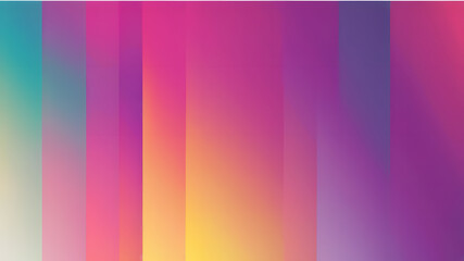 Vertical gradient color bars transitioning from teal and yellow to pink and purple hues