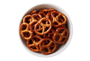 Small pretzels in a white bowl (1)