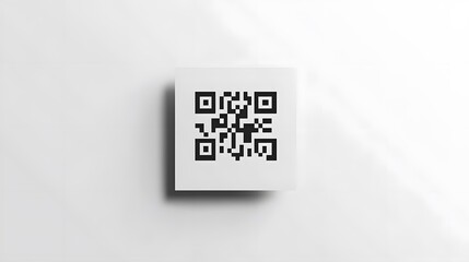 Minimalist QR Code on White Background for Digital Marketing Use