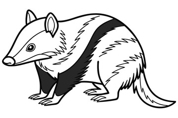 coloring page line art the bandicoot black vector