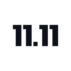 Minimal Red Singles Day Poster Featuring Bold 11.11 Typography. Red Singles Day Poster, Singles Day Poster, Singles Day.