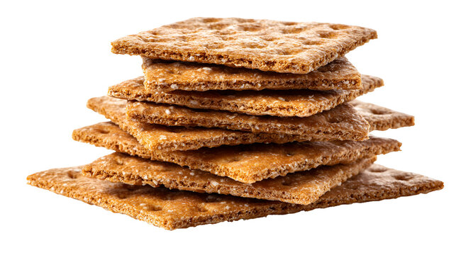 Stack of graham crackers delicious snack sweet treat golden brown