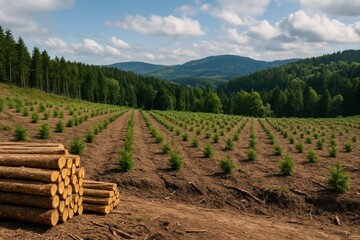  Reforestation Landscape After Logging