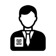 Silhouette of business ID card great for office identification or corporate access visuals