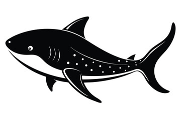 Solid color Whale Shark animal vector design