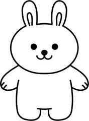 Cute Standing Animals For Kids Coloring