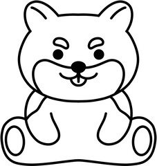 Cute Animals Sitting Down Black and White