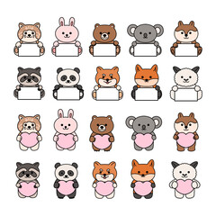 Kawaii Animals Full Body Poses Bundle