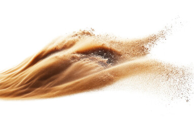 Naklejka na ściany i meble Flying sand transparent isolated on white background, png