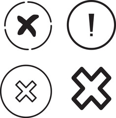 Obraz premium vector set of cross icons