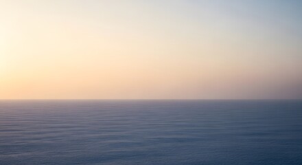 Fototapeta premium Serene Horizon Captivating Blend of Sky and Sea, Tranquil Seascape at Dawn or Dusk
