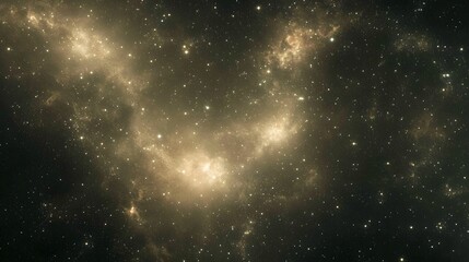 Obraz premium Golden Nebula Space Background Cosmic Starscape