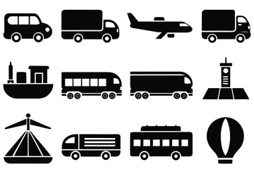 Transport Icon Set Design