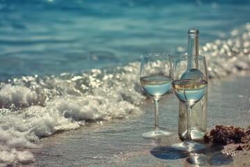 Serene Escape: Sipping Wine by the Water's Edge for the Perfect Vacation Vibe