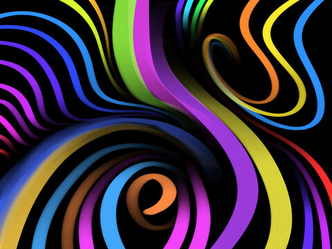 Curved lines against a dark background no name.