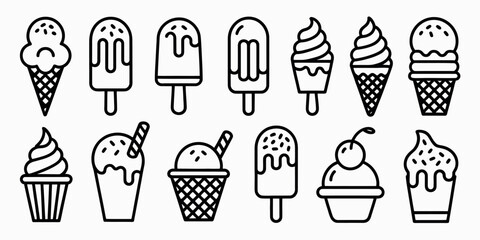 Collection of hand drawn black and white graphic elements with color accents and typographic styles
