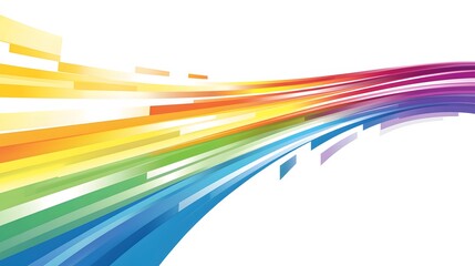 Vibrant Rainbow Abstract Lines Background Design