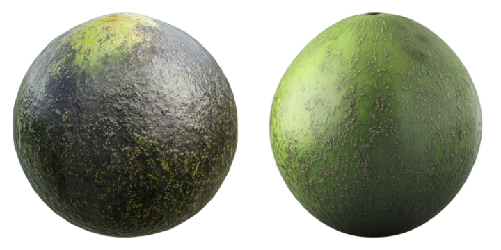 set of avocado isolated on transparent background