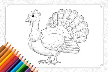 Thanksgiving Turkey Coloring Page