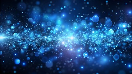 Obraz premium Dark Blue and Glow Particle Abstract Background
