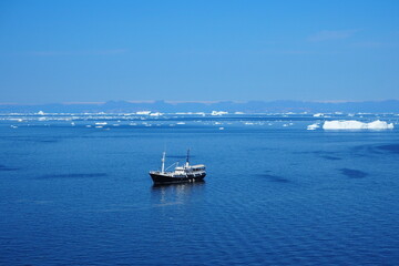 Obraz premium Ship in ice