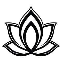 Black silhouette logo of mother and baby practicing yoga