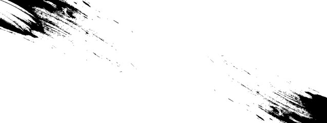 Vector grunge brush strokes texture rough black scratches for paint splatter template design.
