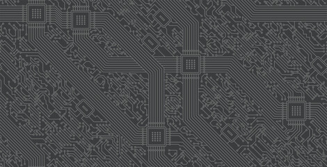 Seamless motherboard technology on a black background.