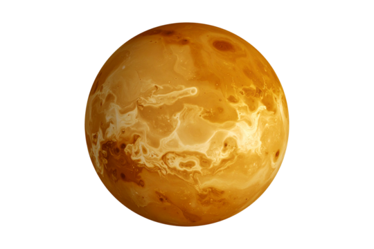 Planet Venus isolated on transparent background - Powered by Adobe