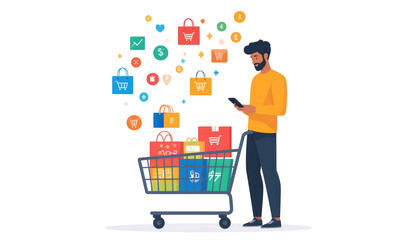 woman with shopping cart