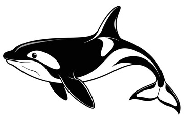 coloring page line art the orca black vector