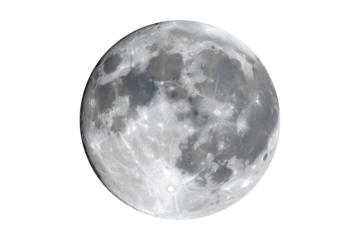 Moon isolated on white or transparent png