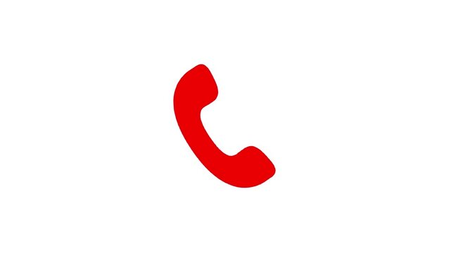 Incoming or outgoing call icon Receiver Icon Animation 4k Motion Graphics Video Footage green call icon in white background. 