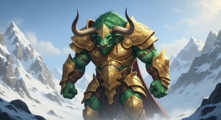 Minotaur Mountain Warrior  Powerful