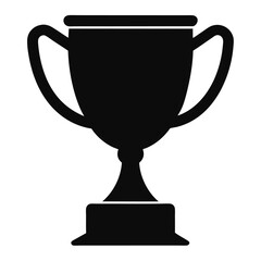 Classic Black Silhouette Trophy Cup Award Winner Achievement Success