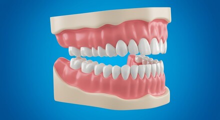 Fototapeta premium 健康な歯茎と白い歯 輝く笑顔の土台