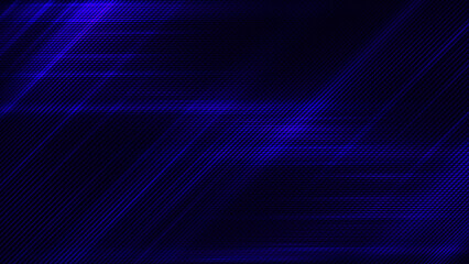 Neon abstract lines design on blue background. Futuristic background for landing page. Holographic gradient stripes. Shiny lines texture. Psychedelic neon color shading. Vector illustration.