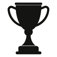 Classic Black Silhouette of a Champion Trophy Cup