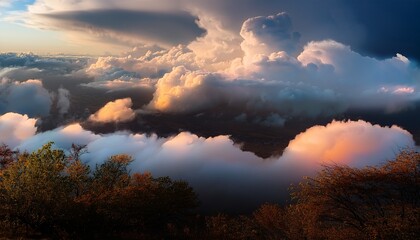 ethereal smoky clouds creating a dramatic atmosphere