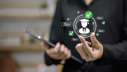 Online Student Profile Verification and E-Learning Concept